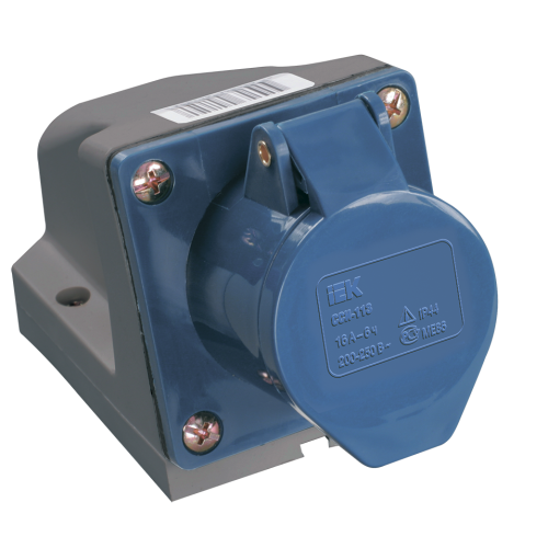 Розетка стационарная ССИ-123 2P+PE 32А 200-250В IP44 IEK