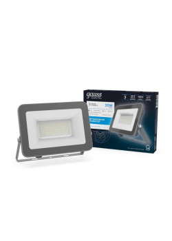 Прожектор светодиодный Qplus 30Вт 6500К IP65 3150лм 200-240В ДО графит. GAUSS 690511330