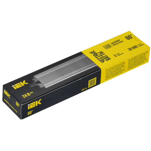 Драйвер LED ИПСН-PRO 60Вт 24В блок - шнуры IP67 IEK Драйвер LED ИПСН-PRO 60Вт 24В блок - шнуры IP67 IEK