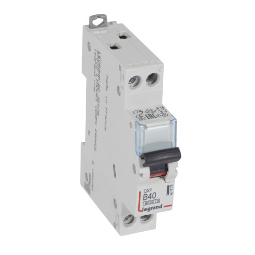 Авт.вкл.DX3 1п+N В40А 6kA/10кА LEGRAND