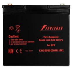 Батарея POWERMAN Battery CA12500, напряжение 12В, емкость 50Ач, макс. ток разряда 500А, макс. ток заряда 15А, свинцово-кислотная типа AGM, тип клемм M1, Д/Ш/В В229/138/208, 16.2 кг./ Battery POWERMAN Battery CA12500, voltage 12V, capacity 50Ah, max. disch