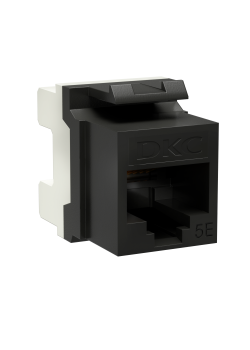 Модуль Кейстоун (Keystone) RJ45 CAT 5E неэкранированный (UTP), 180 градусов, черный