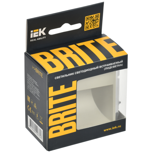BRITE Подсветка светодиодная встраиваемая ПЛ20-БрКр бежевый IEK