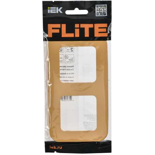 FLITE Рамка 2-местная РУ-2-А-ФлШм шамуа IEK FLITE Рамка 2-местная РУ-2-А-ФлШм шамуа IEK