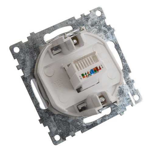 Розетка компьютерная 1-местная RJ-45 (механизм), STEKKER GLS00-7107-02, серия Катрин, шампань Розетка компьютерная 1-местная RJ-45 (механизм), STEKKER GLS00-7107-02, серия Катрин, шампань