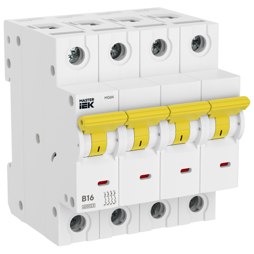 Автоматический выключатель M06N 4P B 16А MASTER IEK