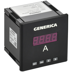 Амперметр цифровой щитовой однофазный 96х96мм LED GENERICA