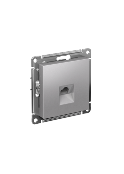 ATLASDESIGN РОЗЕТКА компьютерная RJ45 кат. 5e, механизм, АЛЮМИНИЙ