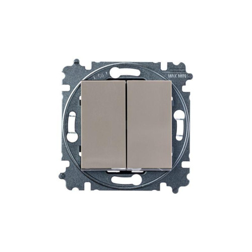 Переключатель 2-кл. СП Levit IP20 кофе макиато/бел. ABB 2CHH595245A6018 Переключатель 2-кл. СП Levit IP20 кофе макиато/бел. ABB 2CHH595245A6018