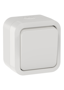 TORS Переключатель одноклавишный 10А IP55 TS301 белый IEK