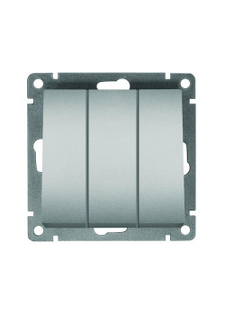 Выключатель 3-кл. СП Афина 10А IP20 механизм серебр. Universal A0043-S