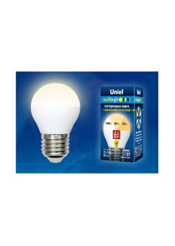 Лампа светодиодная LED-G45-6W/WW/E27/FR/MB PLM11WH Multibright 6Вт шар матовая 3000К тепл. бел. E27 100-50-10 (упак. картон) Uniel UL-00002377
