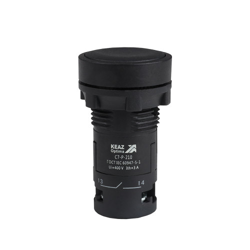 Кнопка OptiSignal Compact D22 C7-P-210 черная 1НО XB7NA21