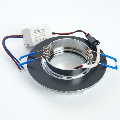Светильник встраиваемый с белой LED подсветкой Feron CD878 потолочный MR16 G5.3 прозрачный Светильник встраиваемый с белой LED подсветкой Feron CD878 потолочный MR16 G5.3 прозрачный