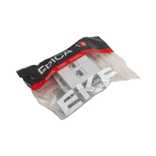 Механизм роз. RJ45 - 2шт, (cat5), алюм. Эпика EKF Механизм роз. RJ45 - 2шт, (cat5), алюм. Эпика EKF