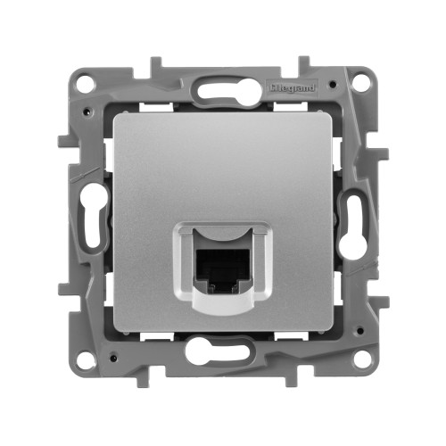 ETIKA Розетка компьютерная RJ45 категория 6 UTP алюминий ETIKA Розетка компьютерная RJ45 категория 6 UTP алюминий