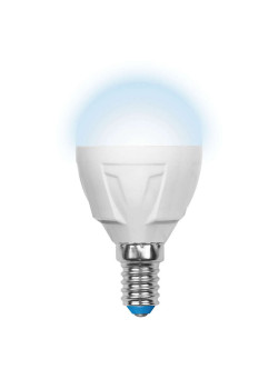Лампа светодиодная LED-G45 7W/NW/E14 /FR PLP01WH Яркая 7Вт шар матовая 4000К нейтр. бел. E14 (упак. картон) Uniel UL-00002417