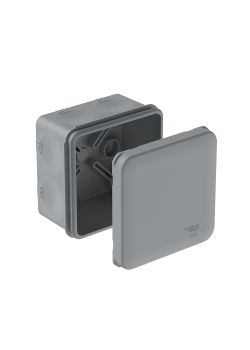 MULTIBOX Коробка распред. 70х70х42 IP66 с 8 мембранными вводами D25 под пистолет СЕРАЯ (со стикером)