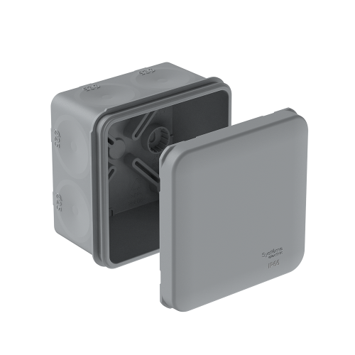 MULTIBOX Коробка распред. 70х70х42 IP66 с 8 мембранными вводами D25 под пистолет СЕРАЯ (со стикером)
