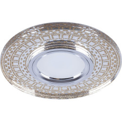 Светильник встраиваемый с LED подсветкой Feron CD981 потолочный MR16 G5.3 прозрачный, золото