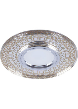 Светильник встраиваемый с LED подсветкой Feron CD981 потолочный MR16 G5.3 прозрачный, золото