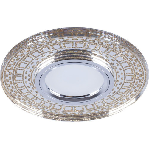 Светильник встраиваемый с LED подсветкой Feron CD981 потолочный MR16 G5.3 прозрачный, золото