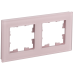 BRITE Рамка 2-местная РУ-2-2-Бр стекло розовый матовый IEK
