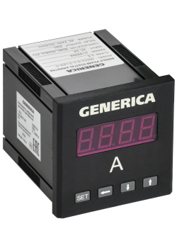 Амперметр цифровой щитовой однофазный DO RS-485 72х72мм LED GENERICA