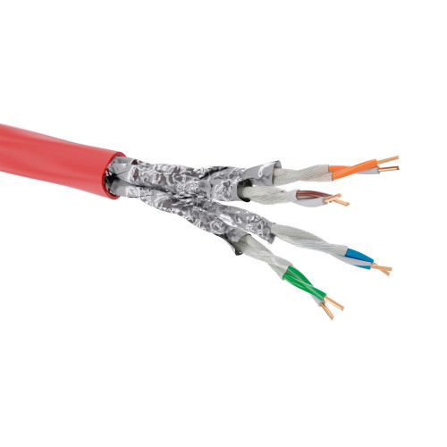 Кабель CAT 6, U/UTP, нг(А)-FRHF, бухта 305м, красный