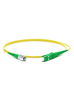 Патч-корд FC-S2-9-FC/AR-SC/AR-H-3M-LSZH-YL волоконно-оптический (шнур) SM 9/125 (OS2) FC/APC-SC/APC 2мм simplex LSZH 3м Hyperline 250675