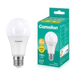Лампа светодиодная LED11-A60/830/E27 11Вт грушевидная 3000К тепл. бел. E27 840лм 220-240В Camelion 12035
