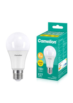 Лампа светодиодная LED11-A60/830/E27 11Вт грушевидная 3000К тепл. бел. E27 840лм 220-240В Camelion 12035