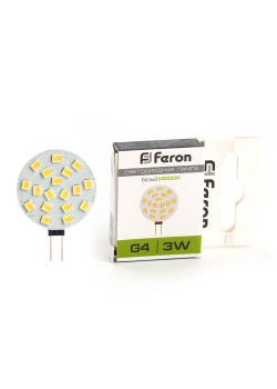 Лампа светодиодная Feron LB-16 G4 3W 12V 4000K