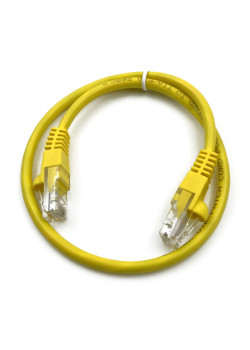 Патч-корд Buro UTP 4 пары cat.5E CCA molded 0.5м желтый RJ-45 (m)-RJ-45 (m) (UTP-5E-0,5M-Y)