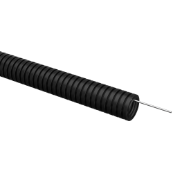 ELASTA Труба гофрированная ПВХ легкая d=25мм с зондом черная (50м) IEK