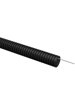 ELASTA Труба гофрированная ПВХ легкая d=25мм с зондом черная (50м) IEK