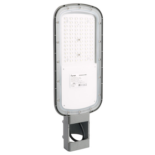Светодиодный уличный консольный светильник Feron SP3070 50W 5000K AC90-300V, серый Светодиодный уличный консольный светильник Feron SP3070 50W 5000K AC90-300V, серый