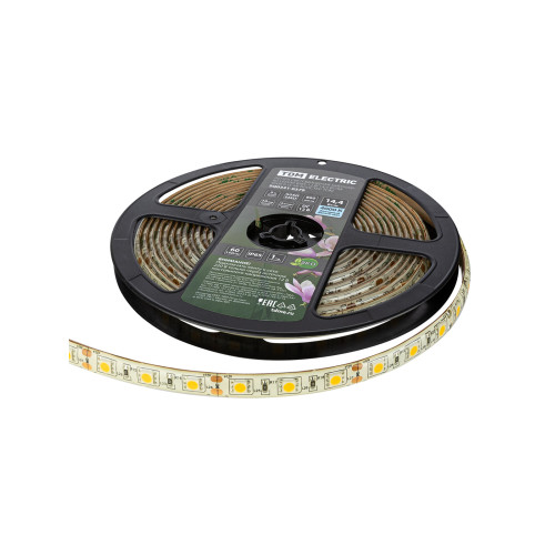 Лента светодиодная SMD5050-60 LED/м-IP65-12 В-14,4 Вт/м-4000 К (5 м) блистер TDM Лента светодиодная SMD5050-60 LED/м-IP65-12 В-14,4 Вт/м-4000 К (5 м) блистер TDM