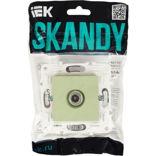 SKANDY Розетка TV оконечная SK-A12G мятный IEK SKANDY Розетка TV оконечная SK-A12G мятный IEK