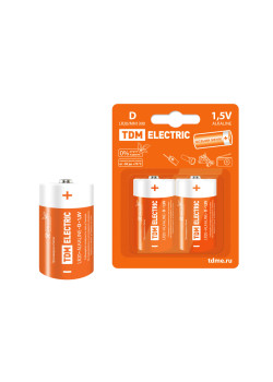 Элемент питания LR20 D Alkaline 1,5V BP-2 TDM