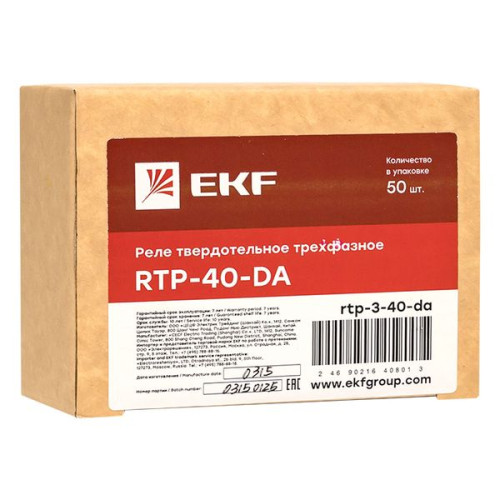 Реле твердотельное трехфазное RTP-40-DA EKF