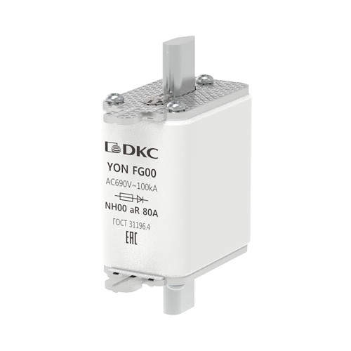 Предохранитель YON ножевого типа FG00 80А 690V характеристика aR