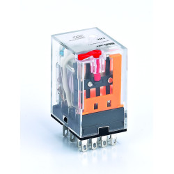 Пром. реле 4 к. с LED и TEST 3А 230В AC