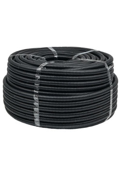 Труба гофр. безгалог. FRHF с протяжкой d50 мм (20 м) черн. EKF-Plast