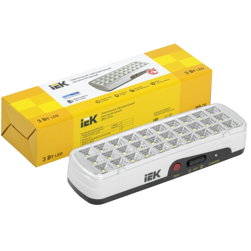 Светильник светодиодный аккумуляторный ДБА 3926 3-5ч 3Вт IEK