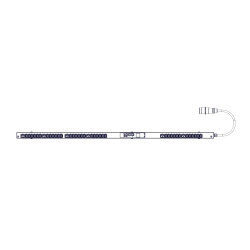 БРП Uniprom, управляемый, 0U, 400В, 3Ф, 16A, 36xC13 6xC19, 3м кабель, IEC309