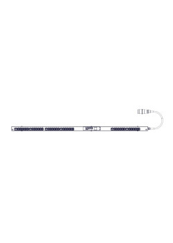 БРП Uniprom, управляемый, 0U, 400В, 3Ф, 16A, 36xC13 6xC19, 3м кабель, IEC309