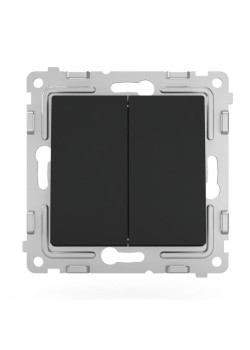 Выключатель 2-кл. СП Pixel 10А IP20 механизм карбон TOKOV ELECTRIC TKE-PX-V2-C14