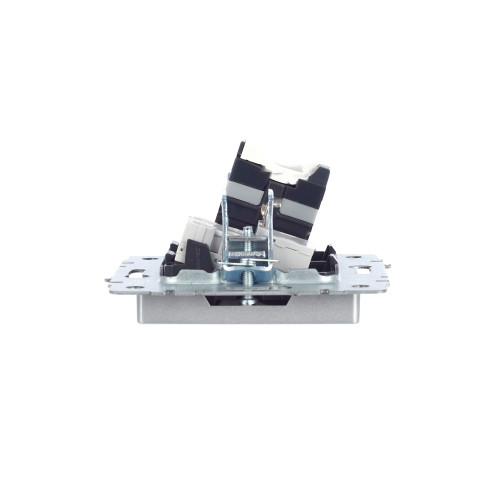 BRITE Розетка двойная RJ11+RJ45 кат.5E РК/Т12-БрА алюминий IEK BRITE Розетка двойная RJ11+RJ45 кат.5E РК/Т12-БрА алюминий IEK