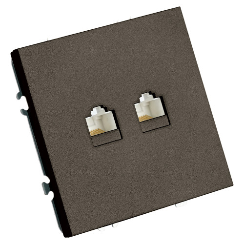 Розетка компьютерная 2-местная RJ-45 (механизм), STEKKER, серия Эмили, RST00-5111-09, антрацит, soft touch Розетка компьютерная 2-местная RJ-45 (механизм), STEKKER, серия Эмили, RST00-5111-09, антрацит, soft touch
